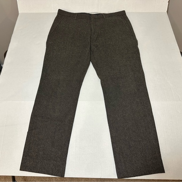 Topman Slim Fit Wool Blend Crop Trousers - Picture 2 of 8